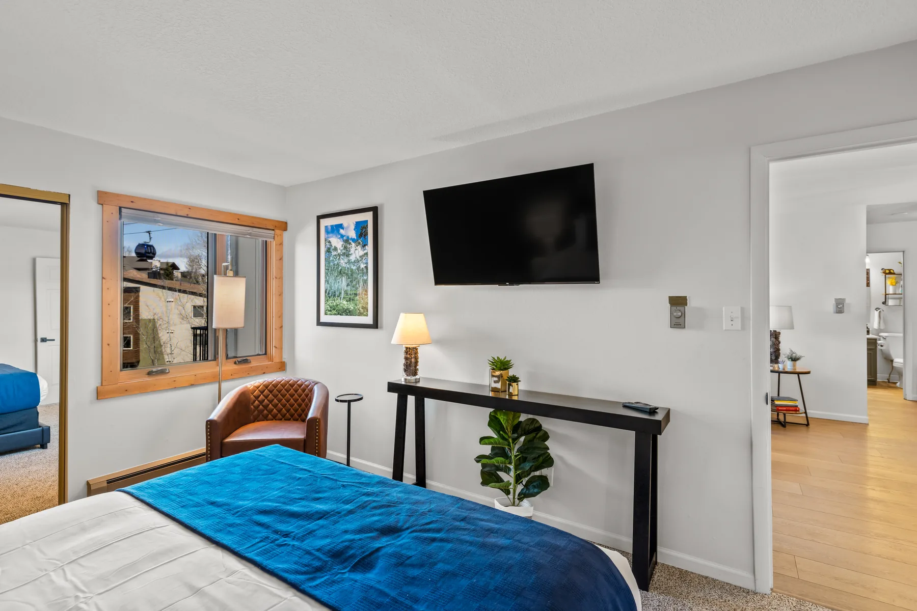 Primary bedroom and sitting area